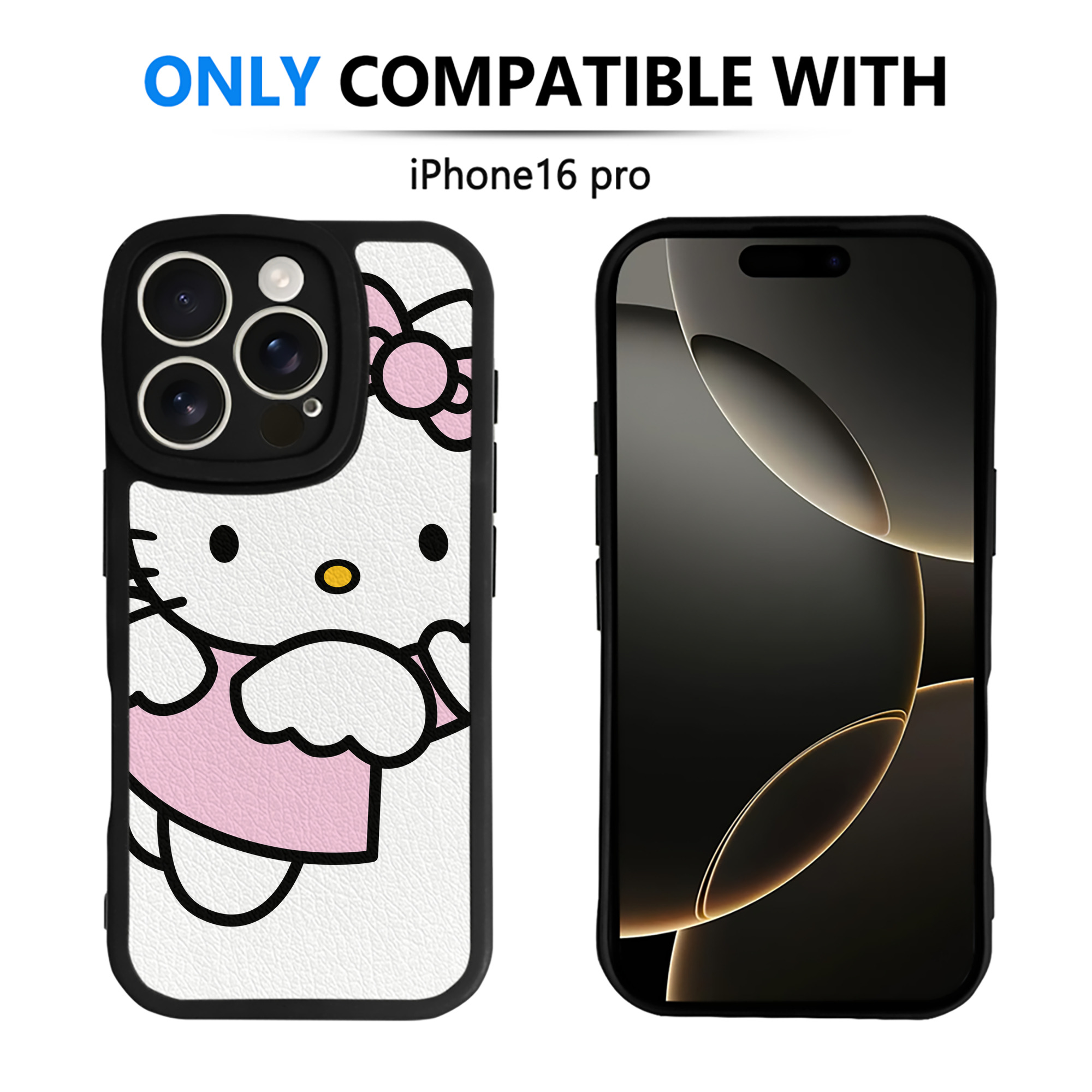 （画像用） Hello Kitty ハローキティ 【iPhone 16シリーズ対応】シリコンスマホケース（レザー調） 材質：シリコン